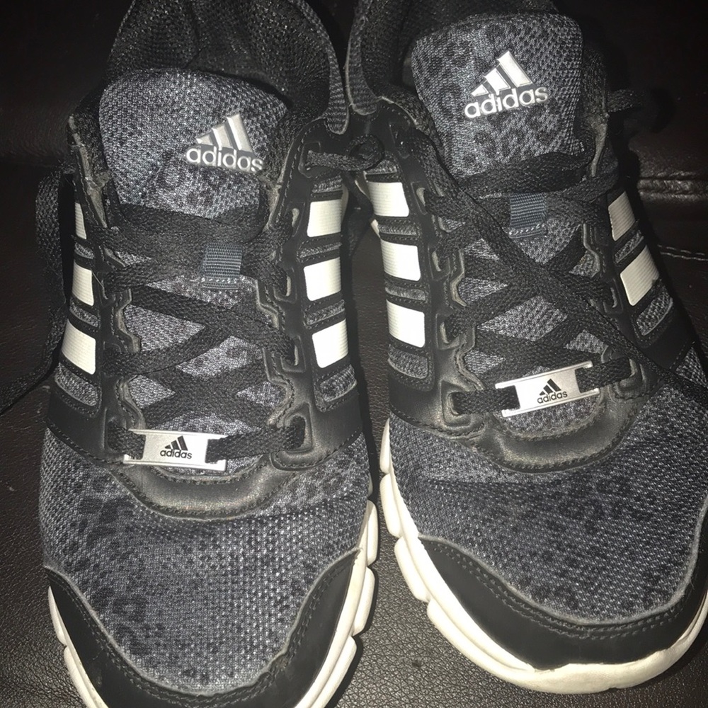Leopard print Adidas running shoes